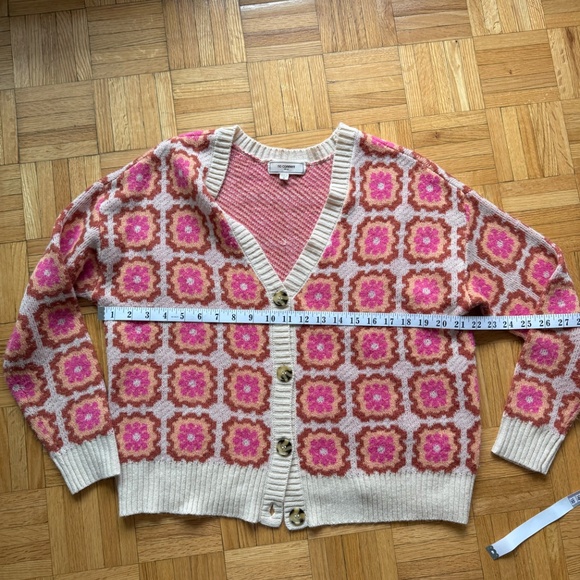 Cream Floral Oversized Sweater - Picture 3 of 6